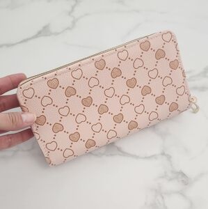Heart Pattern Pink Wallet
